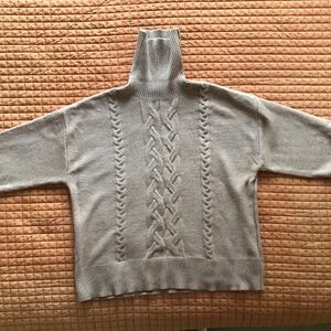 Saks Fifth Avenue XL Relaxed Drop Sweater Camel NWT | Luxury Knit